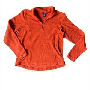 NWOT L.L. Bean Women's Orange Zip Neck Sweater Sz:SReg